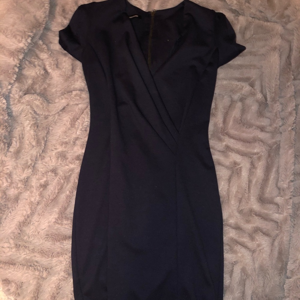 Navy blue evening dress